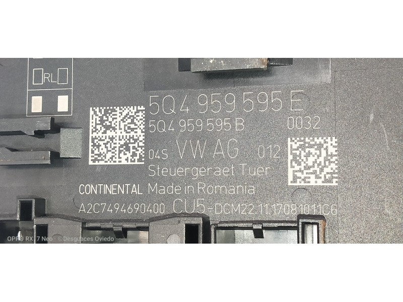 Recambio de modulo electronico para skoda superb (3v3) active referencia OEM IAM 5Q4959595E 5Q4959595B A2C7494690400 