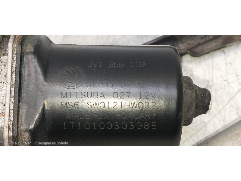 Recambio de motor limpia delantero para skoda superb (3v3) active referencia OEM IAM 3V1955119 3V1955023A 