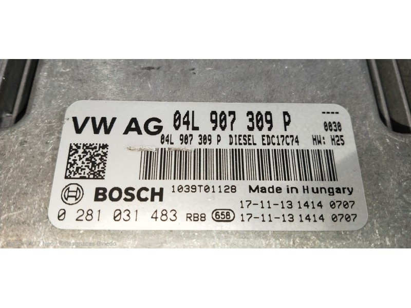 Recambio de centralita motor uce para skoda superb (3v3) active referencia OEM IAM 0281031483 04L907309P 