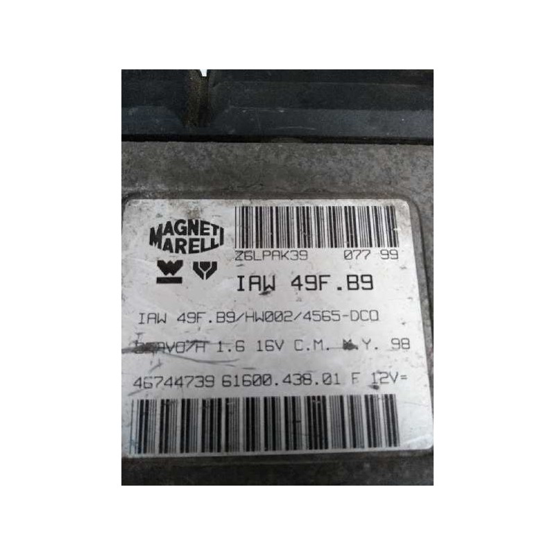 Recambio de centralita motor uce para fiat bravo (182) 1.6 bi-fuel cat (en funcionamiento por gas natural 68 kw) referencia OEM 