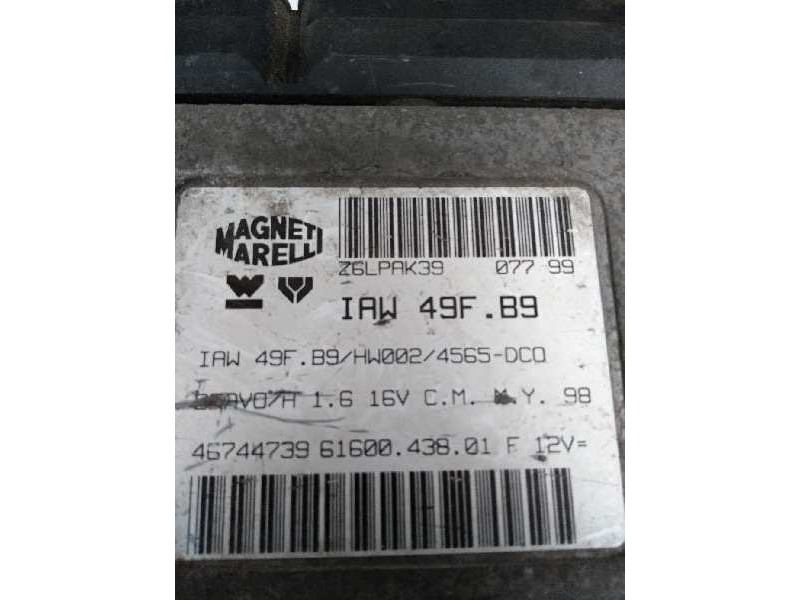 Recambio de centralita motor uce para fiat bravo (182) 1.6 bi-fuel cat (en funcionamiento por gas natural 68 kw) referencia OEM 