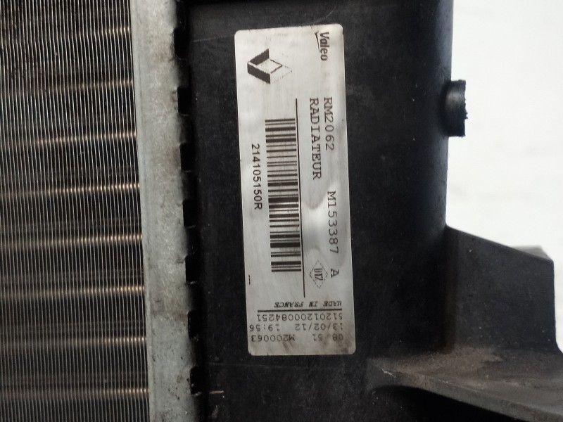 Recambio de radiador agua para renault megane iii berlina 5 p business referencia OEM IAM 214105150R  