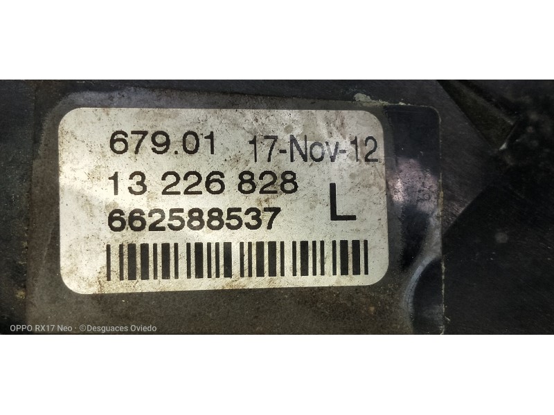 Recambio de faro antiniebla izquierdo para opel insignia berlina 2.0 cdti cat referencia OEM IAM 13226828 662588537 