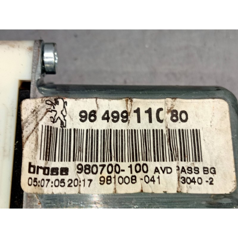 Recambio de elevalunas delantero derecho para peugeot 307 break/sw (s2) 1.6 16v cat referencia OEM IAM 9649911080 980700100 5P