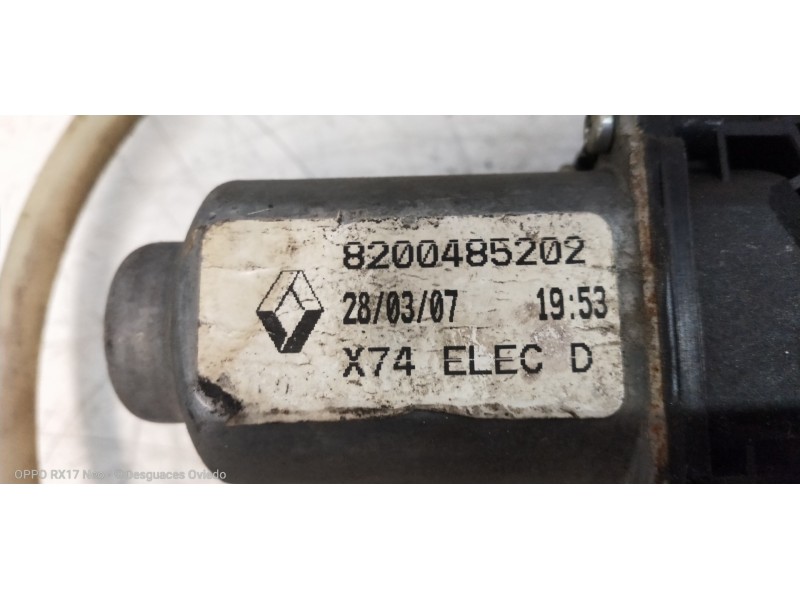 Recambio de elevalunas trasero derecho para renault laguna ii (bg0) confort authentique referencia OEM IAM 8200485202  