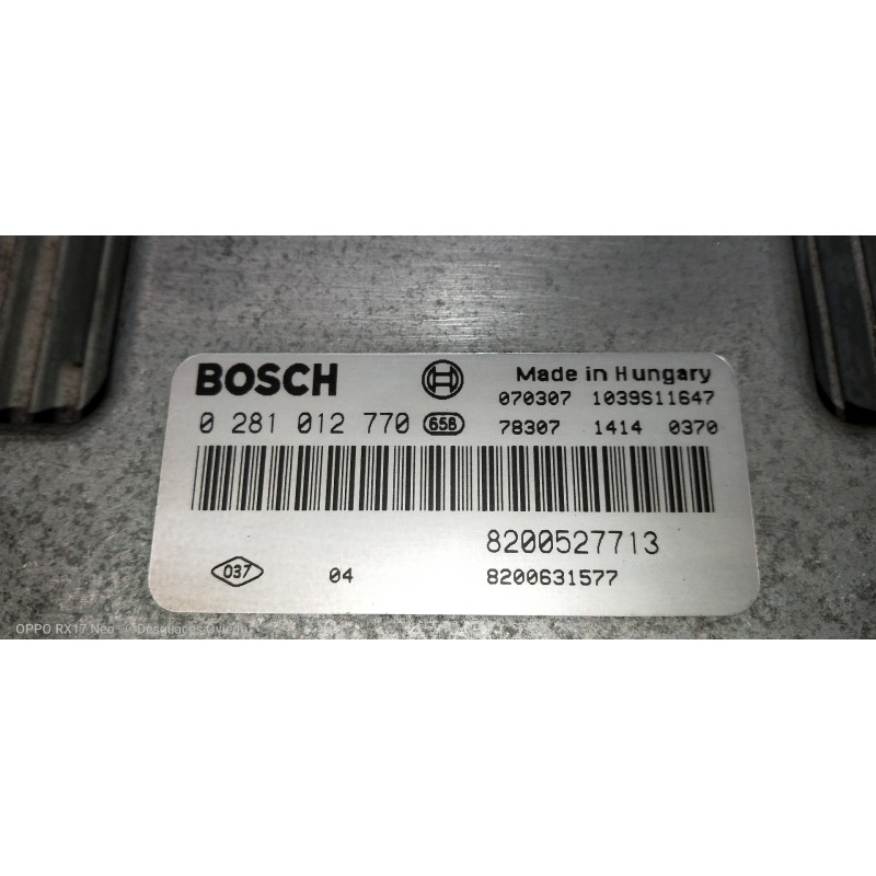 Recambio de centralita motor uce para renault laguna ii (bg0) confort authentique referencia OEM IAM 0281012770 8200527713 82006