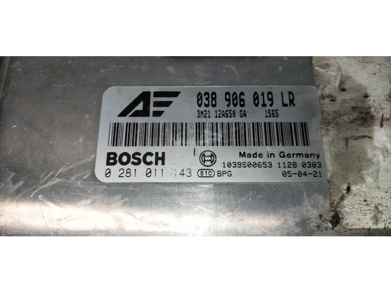 Recambio de centralita motor uce para ford galaxy (vy) ambiente referencia OEM IAM 0281011143 038906019LR 3M2112A650GA