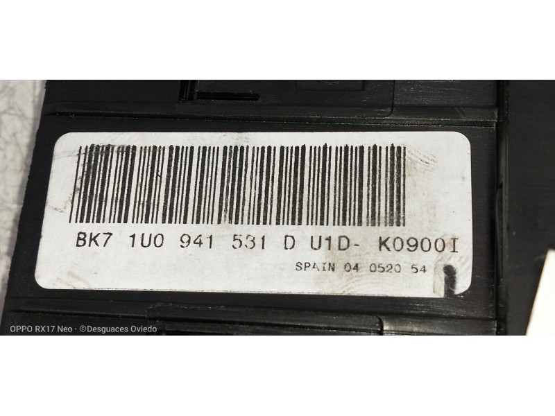 Recambio de mando luces para skoda superb (3u4) classic referencia OEM IAM 1U0941531D  