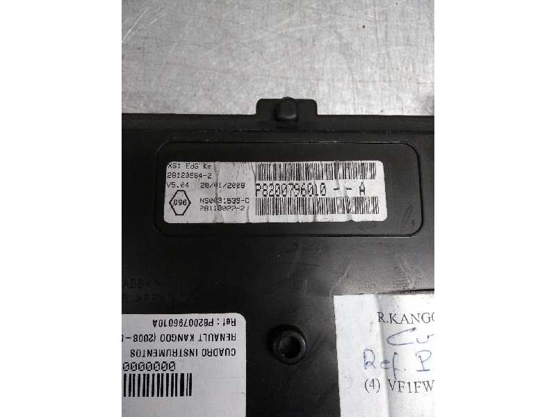 Recambio de cuadro instrumentos para renault kangoo 1.5 dci diesel cat referencia OEM IAM P8200796010A NS0031539C 