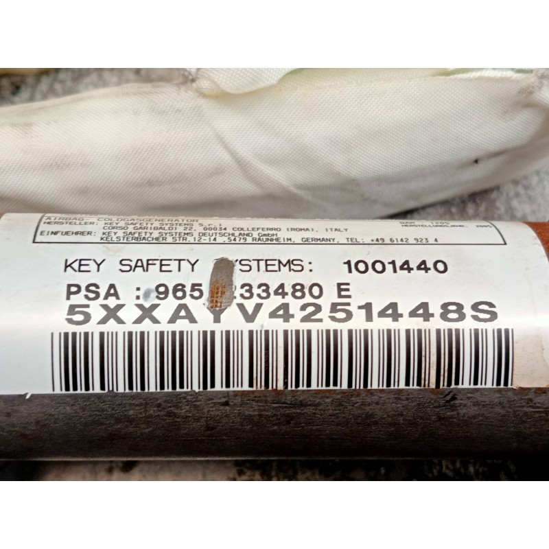 Recambio de airbag cortina delantero derecho para peugeot 307 break/sw (s2) 1.6 16v cat referencia OEM IAM 9653233480E 1001440 