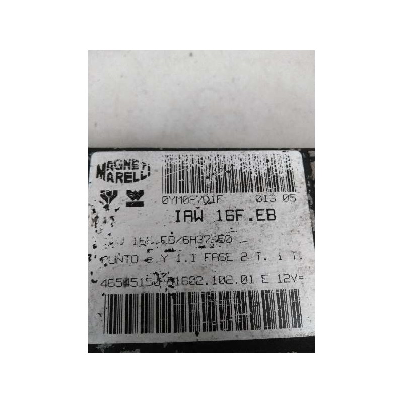Recambio de centralita motor uce para fiat punto berlina (176) 1.1 referencia OEM IAM IAW16FEB 46545150 6160210201