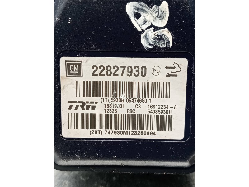 Recambio de abs para opel insignia berlina 2.0 cdti cat referencia OEM IAM 22827930 16817031 16312234A 54085930H