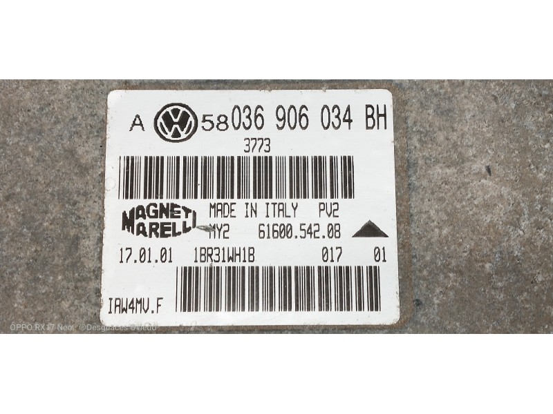 Recambio de centralita motor uce para volkswagen golf iv berlina (1j1) conceptline referencia OEM IAM 036906034BH 6160054208 