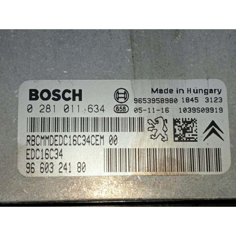 Recambio de centralita motor uce para peugeot 307 berlina (s2) x-line referencia OEM IAM 9660324180 0281011634 9653958980