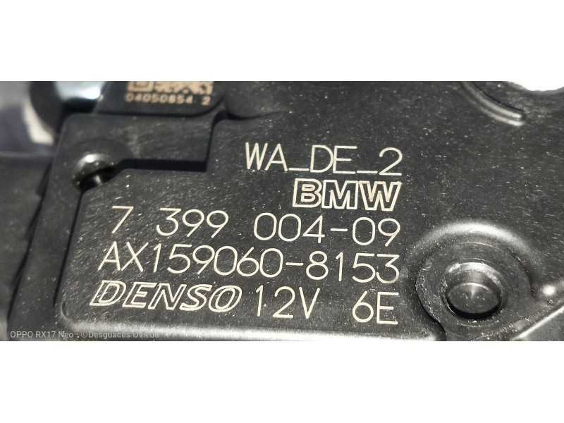 Recambio de motor limpia delantero para bmw serie x3 (g01) referencia OEM IAM AX1590608153 739900409 