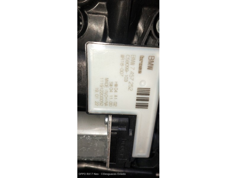 Recambio de elevalunas trasero derecho para bmw serie x3 (g01) referencia OEM IAM 7486432 7457252 C78507112 