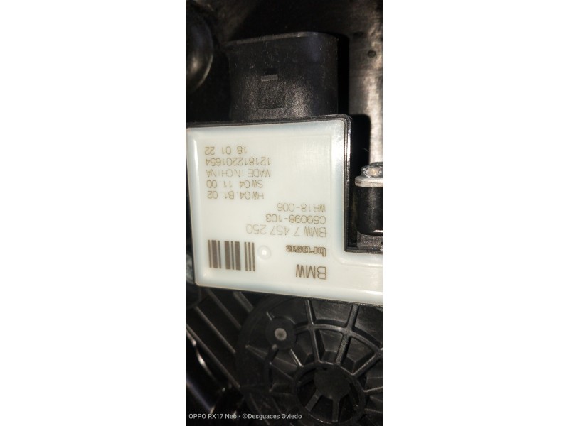 Recambio de elevalunas delantero izquierdo para bmw serie x3 (g01) referencia OEM IAM 7457250 7486429 