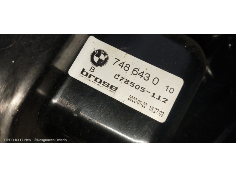 Recambio de elevalunas delantero derecho para bmw serie x3 (g01) referencia OEM IAM 7457249 7486430 