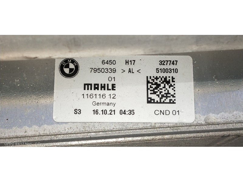 Recambio de condensador / radiador aire acondicionado para bmw ix3 g08 referencia OEM IAM 64507950339 11611612 