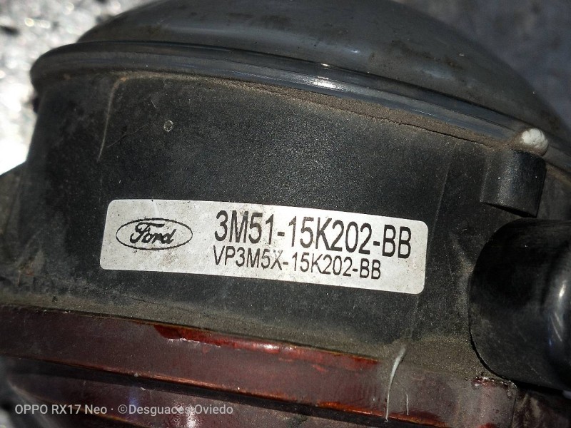 Recambio de faro antiniebla izquierdo para ford kuga (cbv) trend referencia OEM IAM 3M5115K202BB VP3M5X15K202BB 