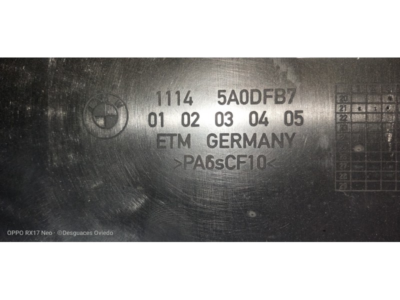 Recambio de tapa motor para bmw ix3 g08 referencia OEM IAM 11145A0DFB7  
