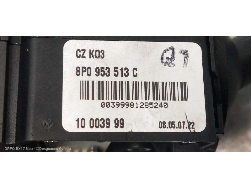 Recambio de mando luces para audi a3 sportback (8p) 2.0 tdi limited edition (103kw) referencia OEM IAM 8P0953513C  