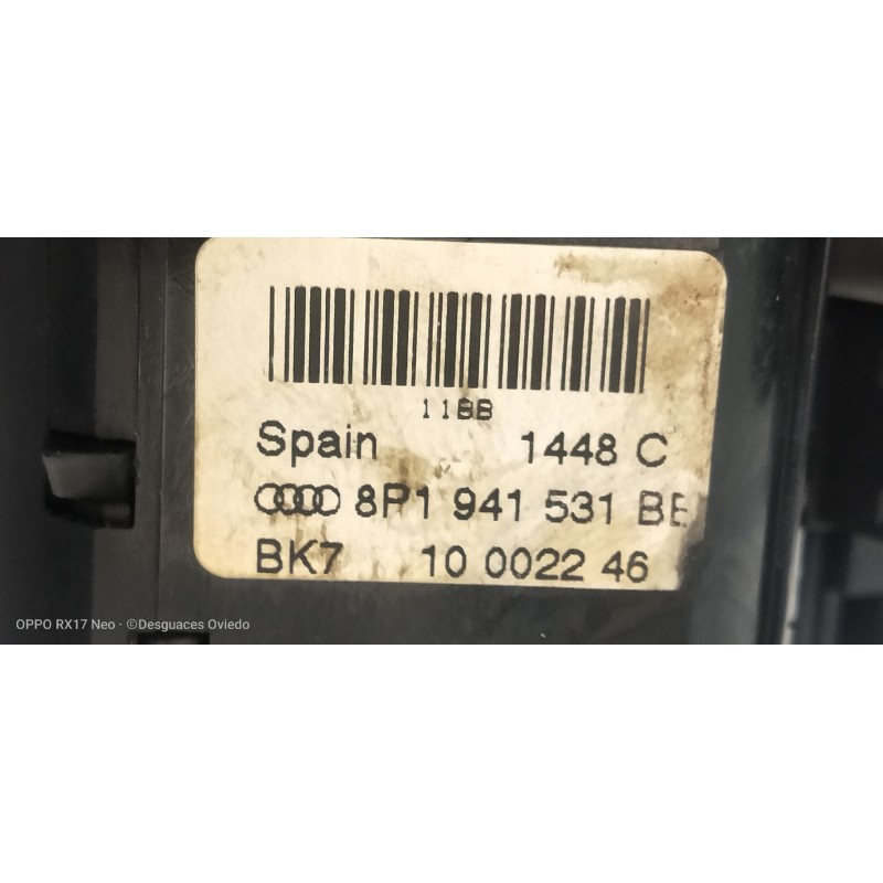 Recambio de mando luces para audi a3 sportback (8p) 2.0 tdi limited edition (103kw) referencia OEM IAM 8P1941531BE  