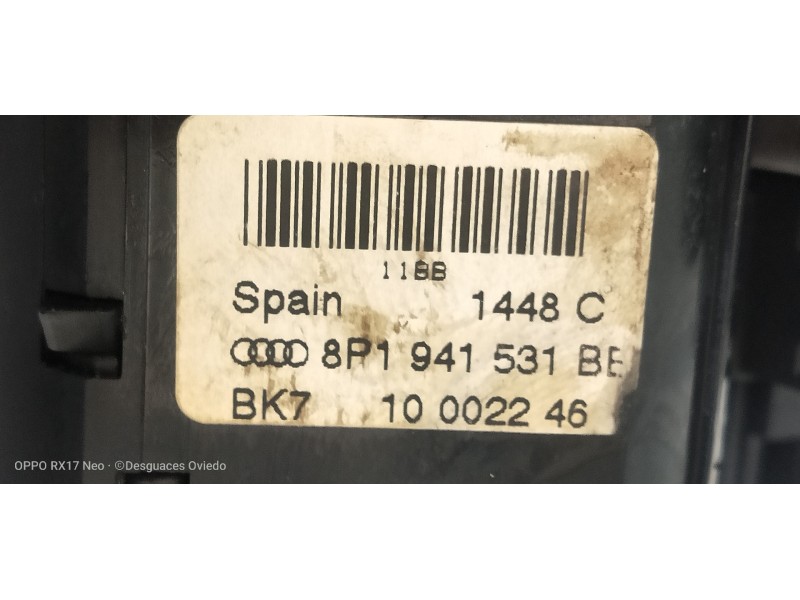 Recambio de mando luces para audi a3 sportback (8p) 2.0 tdi limited edition (103kw) referencia OEM IAM 8P1941531BE  