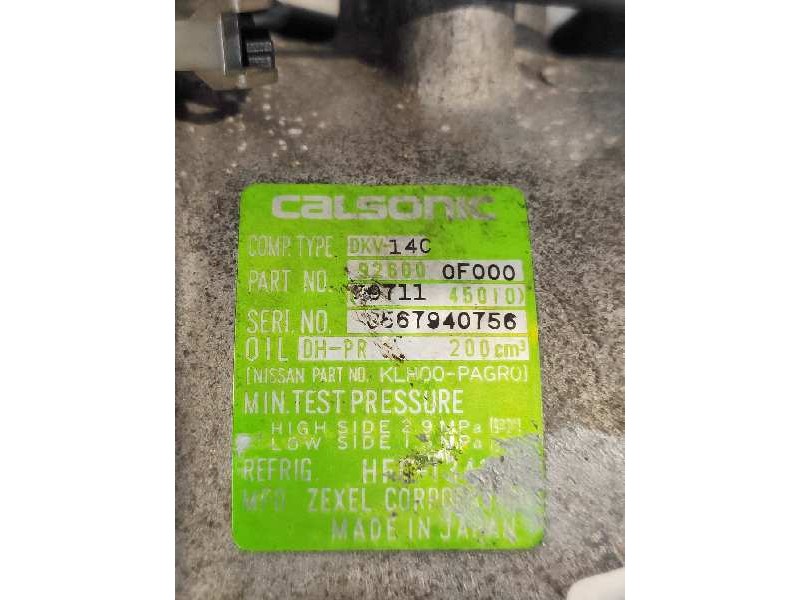 Recambio de compresor aire acondicionado para ford maverick (ml) básico referencia OEM IAM 926000F000 5971145010 DKV14C CALSONIC