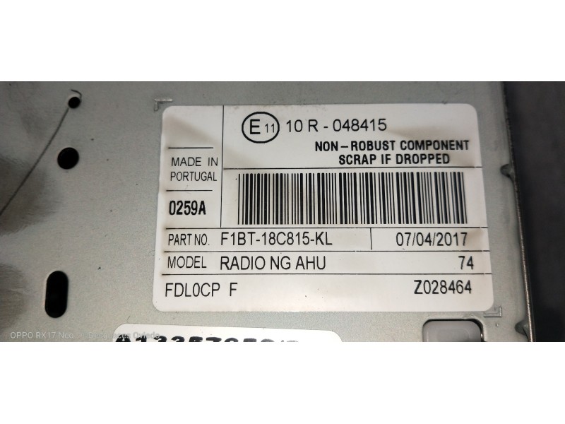 Recambio de sistema audio / radio cd para ford focus lim. st-line referencia OEM IAM F1BT18C815KL  