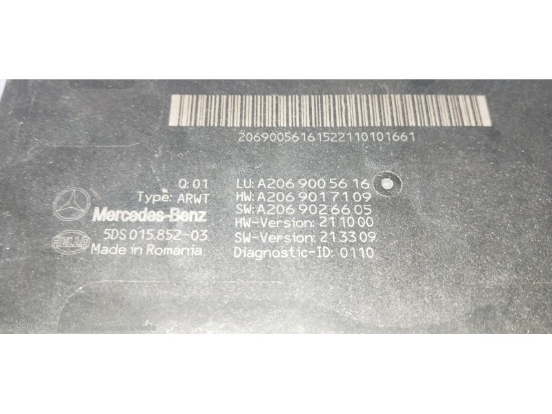 Recambio de modulo electronico para mercedes clase c (w206) familiar (2021 - ...) c 220 d referencia OEM IAM A2069005616 A206901