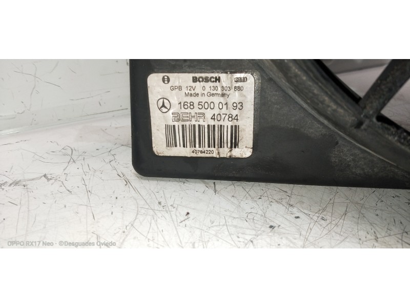 Recambio de electroventilador para mercedes clase a (w168) 170 cdi (168.008) referencia OEM IAM 0130303880 1685000193 