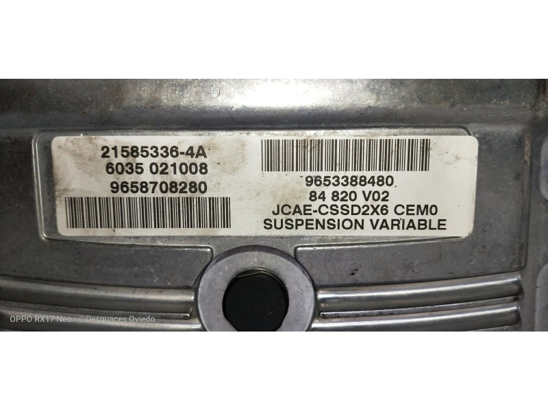 Recambio de centralita suspension para citroen c6 básico referencia OEM IAM 9658708280 9653388480 215853364A