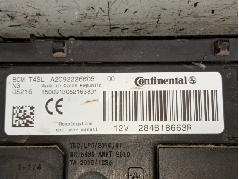 Recambio de modulo electronico para dacia dokker ambiance referencia OEM IAM A2C92226605 284B18663R 