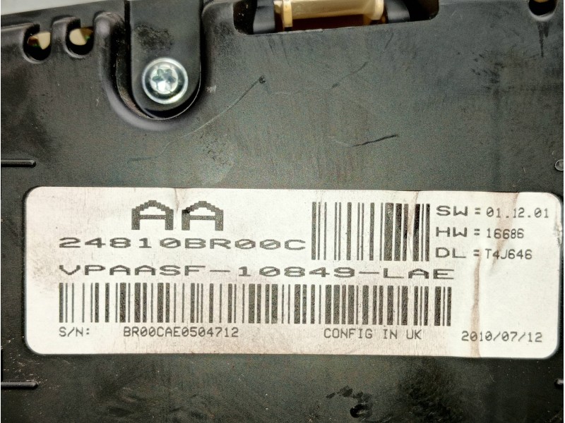 Recambio de cuadro instrumentos para nissan qashqai (j10) acenta referencia OEM IAM 24810BR00C VPAASF10849LAE 