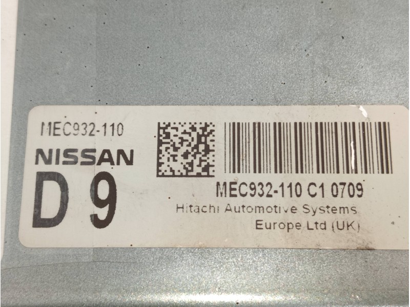 Recambio de centralita motor uce para nissan qashqai (j10) acenta referencia OEM IAM MEC932110  