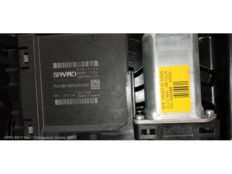 Recambio de elevalunas delantero izquierdo para volvo v60 cross country pro awd referencia OEM IAM 966268103 31674755 31462704 