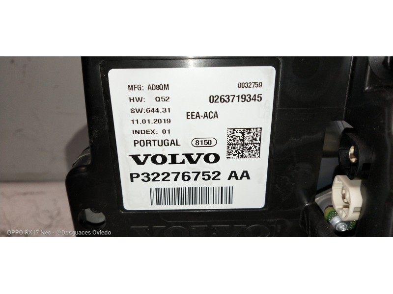 Recambio de cuadro instrumentos para volvo v60 cross country pro awd referencia OEM IAM 0263719345 P32276752AA 