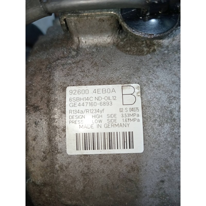 Recambio de compresor aire acondicionado para renault megane iii berlina 5 p dynamique referencia OEM IAM 4471606893 926004EB04 