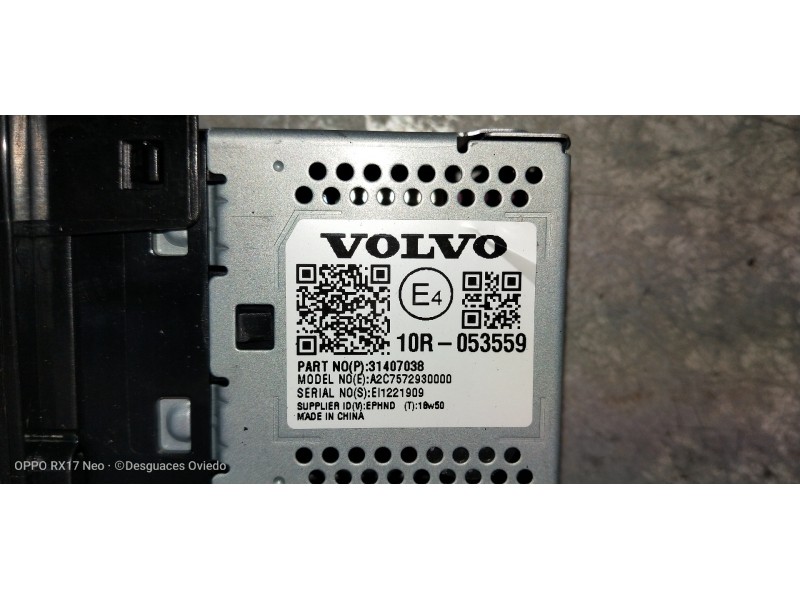 Recambio de modulo electronico para volvo v60 cross country pro awd referencia OEM IAM 31407038 A2C7572930000 