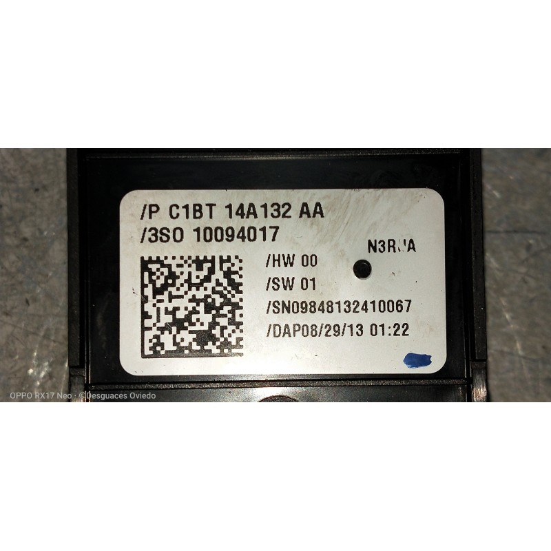 Recambio de mando elevalunas delantero izquierdo para ford fiesta (ccn) 1.25 16v cat referencia OEM IAM C1BT14A132AA  