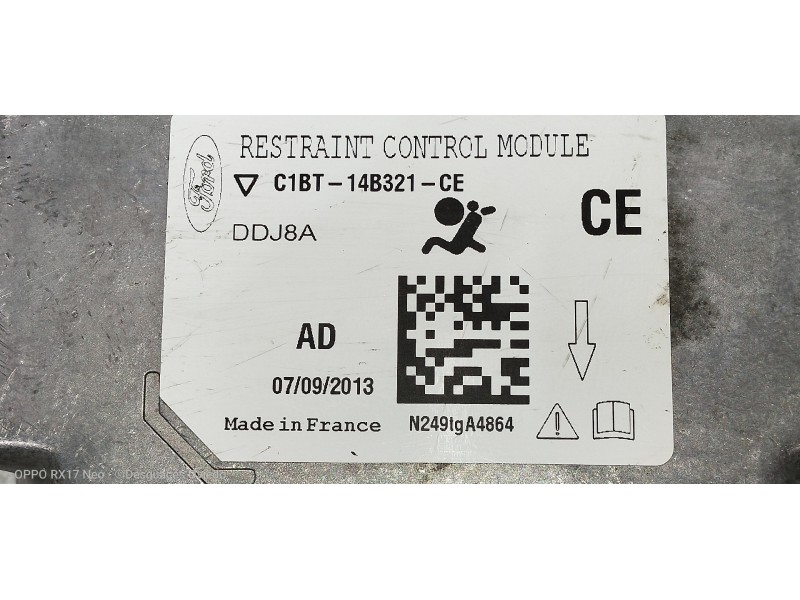Recambio de centralita airbag para ford fiesta (ccn) 1.25 16v cat referencia OEM IAM C1BT14B321CE  