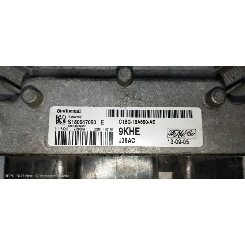 Recambio de centralita motor uce para ford fiesta (ccn) 1.25 16v cat referencia OEM IAM C1BG12A650AE S180047050E 