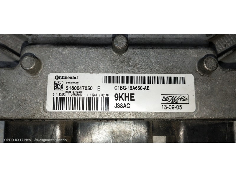 Recambio de centralita motor uce para ford fiesta (ccn) 1.25 16v cat referencia OEM IAM C1BG12A650AE S180047050E 