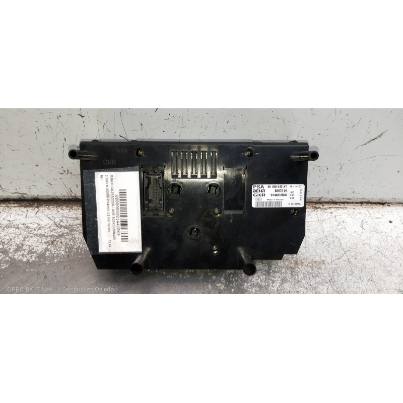 Recambio de mando calefaccion / aire acondicionado para citroen xsara picasso 2.0 hdi vivace referencia OEM IAM 96450543XT B0675
