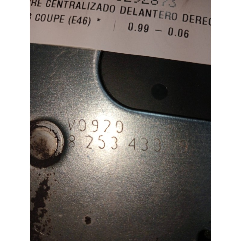 Recambio de motor cierre centralizado delantero derecho para bmw serie 3 coupe (e46) referencia OEM IAM 82534339  