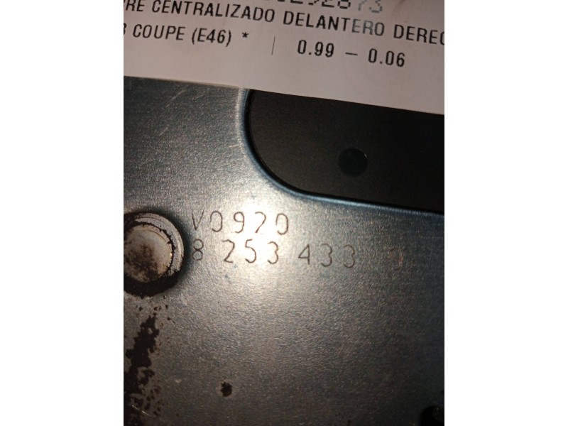 Recambio de motor cierre centralizado delantero derecho para bmw serie 3 coupe (e46) referencia OEM IAM 82534339  