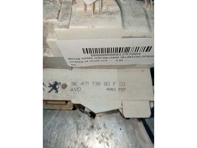 Recambio de motor cierre centralizado delantero derecho para citroen c4 coupe vtr referencia OEM IAM 9647173880  3P