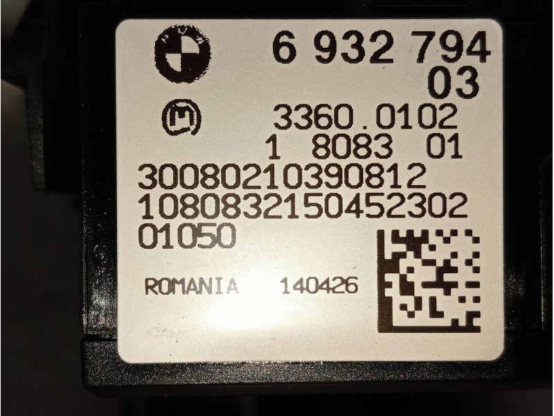 Recambio de mando luces para bmw serie 1 berlina (e81/e87) 118d referencia OEM IAM 6932794 33600102 INTERRUPTOR