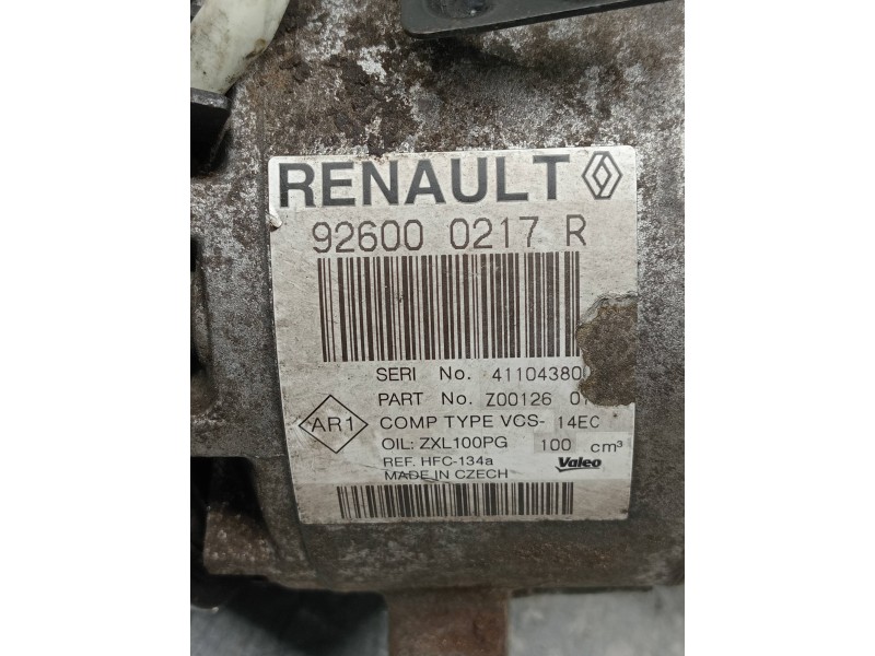 Recambio de compresor aire acondicionado para renault clio iv technofeel referencia OEM IAM 926000217R  